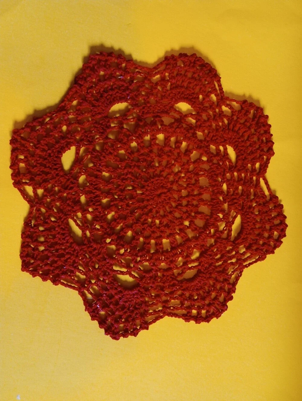 Doilies R Back! Elegant White and Red Crocheted Doilies